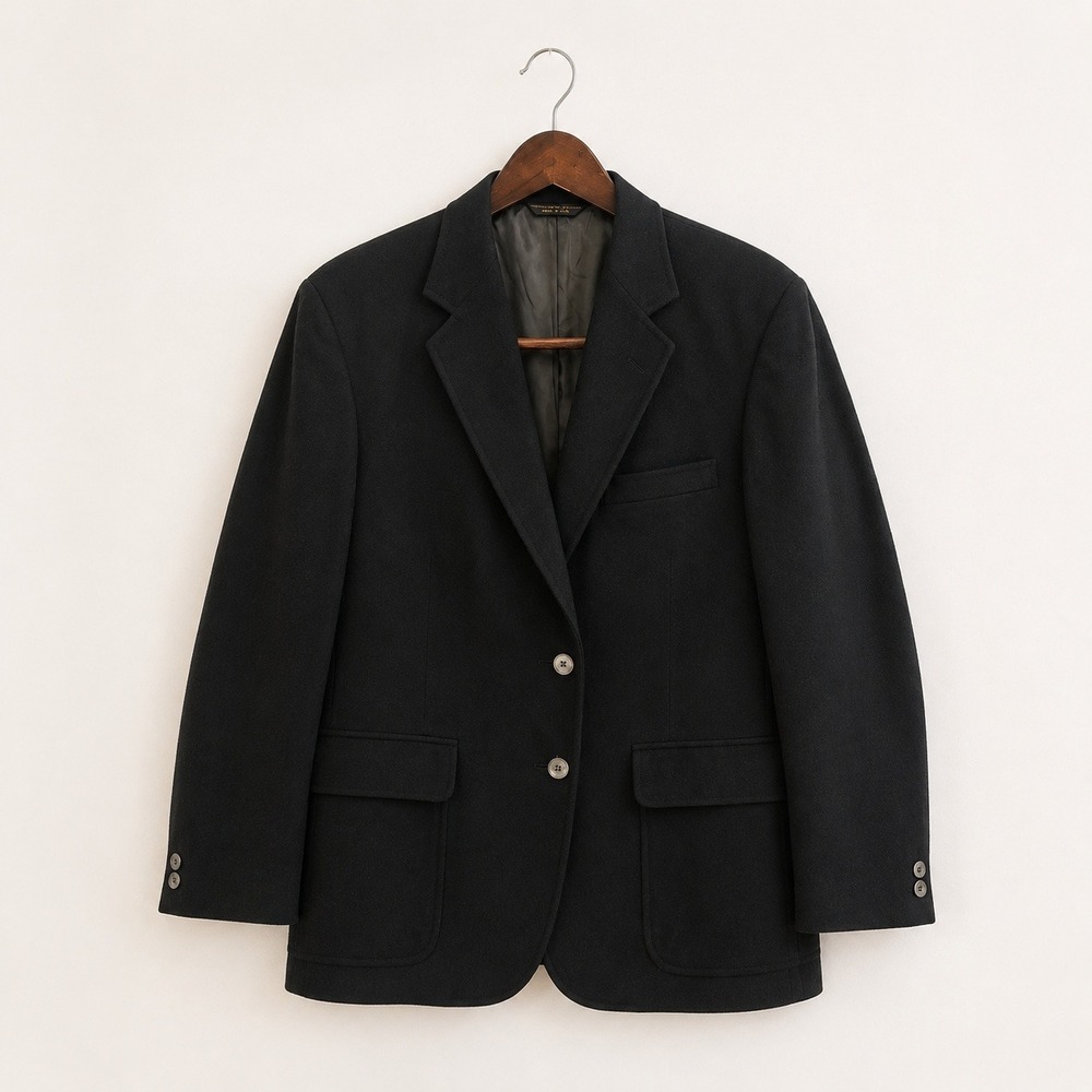 Huntington Old Money 100% Cashmere Blazer Mens 41R Quiet Luxury Dark Academia